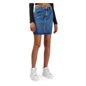 Topshop Moto 10 Denim Skirt